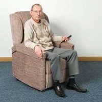 Wye Single Motor Rise and Recline Chair - Berber Rose - 16in