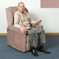 Wye Single Motor Rise and Recline Chair - Panvelle Tenby Beige - 16in