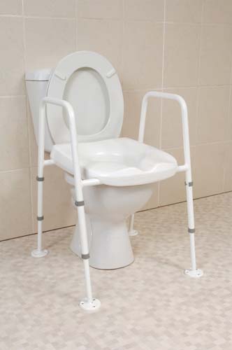 Mowbray Toilet Seat and Frame Lite - Fixed Width - Assembled with Floor ...